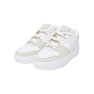 Sneaker KARL KANI "Karl Kani KK 89 UP LOGO PRM Shoes", Damen, Gr. 38, weiß, whisper weiß, Leder, Schuhe Sneaker