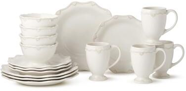 Certified International Heritage Scroll 16 Piece Dinnerware Set,Service for 4