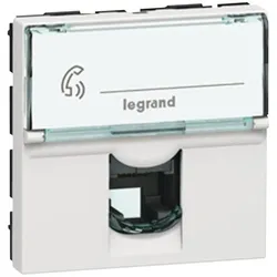 Legrand 078732 Telefondose 1-fach RJ12 2-modulig Mosaic ultaweiß