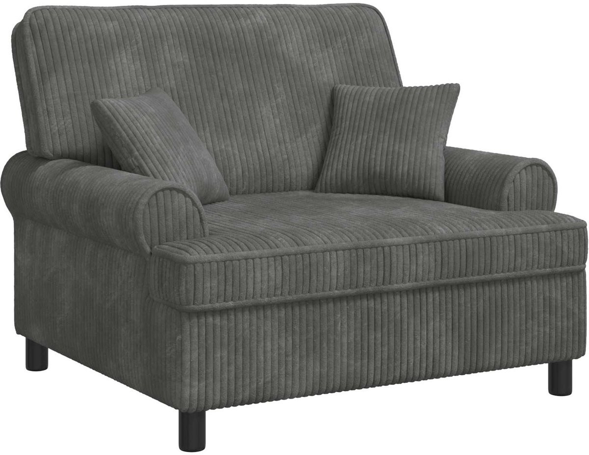 vidaXL XXL fauteuil met kussens - Lichtgrijs - Modern - Relax fauteuil voor volwassenen