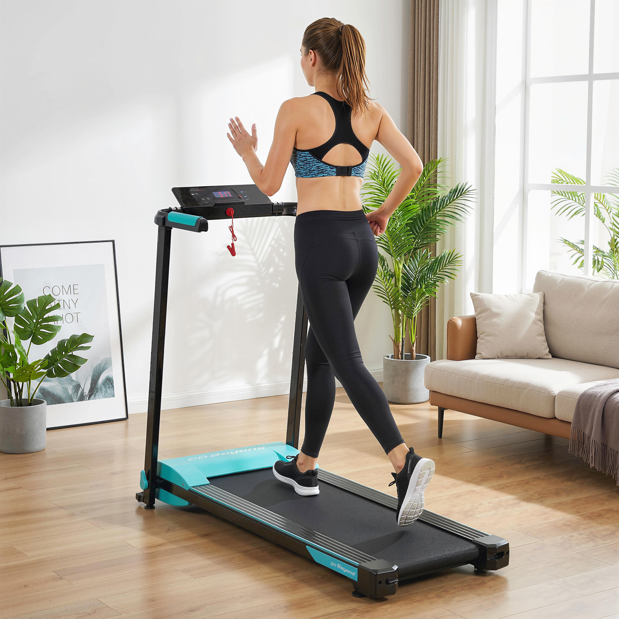Sportnow Tapis Roulant Pieghevole con Controllo Gestuale, Azzurro   Aosom Italy