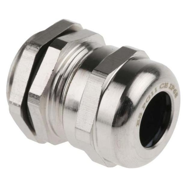 RS PRO PG11 Brass Cable gland + locknut,5-10mm (8319059)