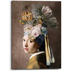 Bild PEARL GIRL FLOWERS (LBH 50x2,50x70 cm) - bunt - LBH 50x2,50x70 cm