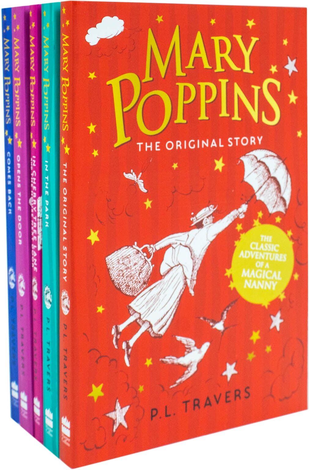 HARPERCOLLINS Mary Poppins The Complete Collection 5 Books Set by P. L. Travers   Classic Children’s Fantasy Series
