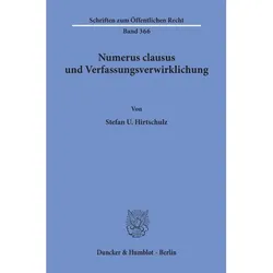 Numerus clausus und Verfassungsverwirklichung, Fachbücher von Stefan U. Hirtschulz