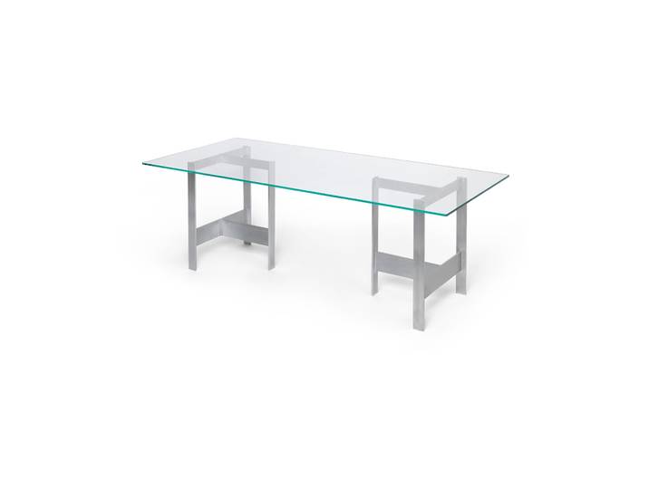 Ferm Living Lager Esstisch 90x200 cm Glass-aluminium