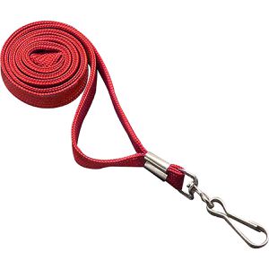 Sprintis Schlüsselband HTXX000031, rot, Kunststoff, drehbarer Metallhaken, 45cm, 50 Stück