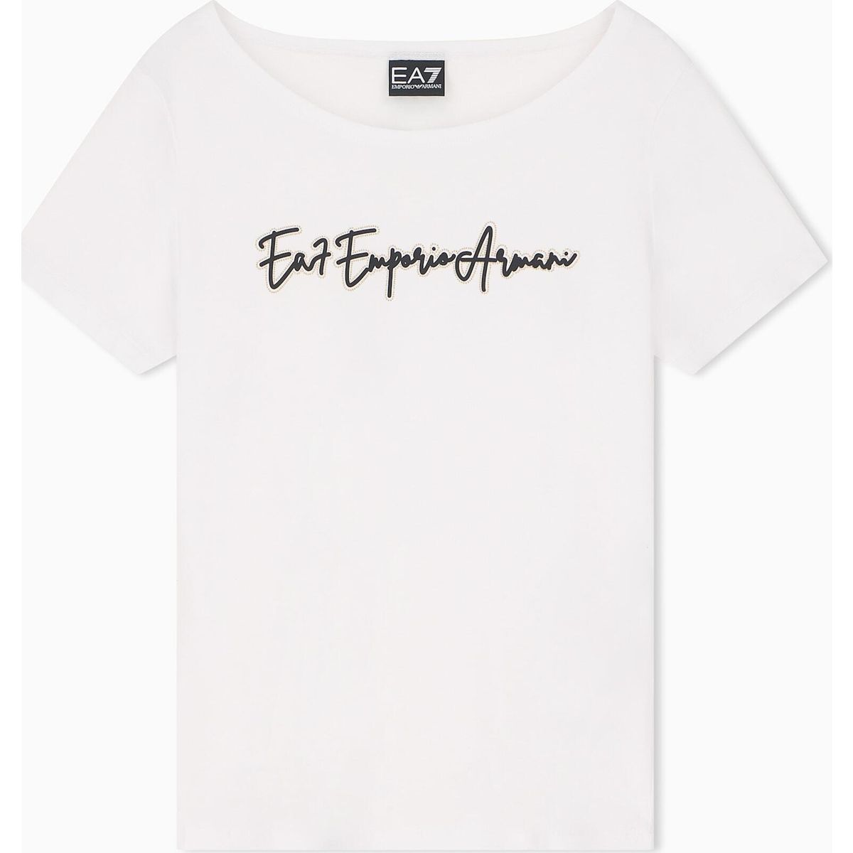 EA7 Train Logo Series W Handwritten Tee SS Crossover - Train Logo Series W Handwritten Tee SS Crossover white (U0002) XL 7W001403 AF10373-U0002-XL