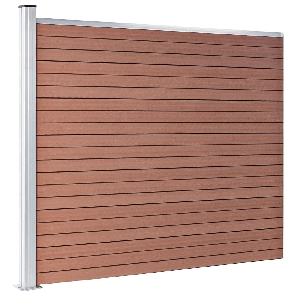 vidaXL Schuttingpaneel composiet WPC bruin 175 x 146 cm