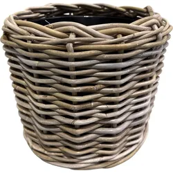 VAN  DER  LEEDEN  DRYPOT  Rattan  Pflanzkübel  Outdoor  Grau  Ø  34  cm  Höhe  30  cm  Sylter  Körbe