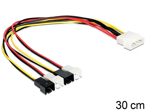 Delock Strom Anschlusskabel 0.3 m Mehrfarbig