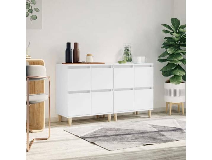 (ON SALE)(2 pcs)Buffets Meuble d'Entrée - Buffet Salon blanc 60x35x70 cm Bois d'ingénierie EU829078
