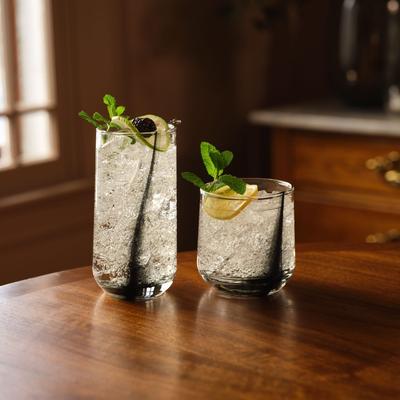 Libbey Ascent Black Ribbon 16 Piece Tumbler and Rocks Glass Set - Set of 16