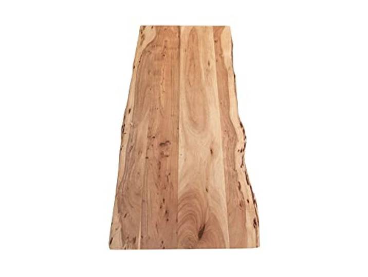 SAM Holzplatte Curt 140x60 cm Akazie Natur lackiert Baumkante Tischplatte Baumkanten-Platte, Akazienholz naturfarben massiv, für Heimwerker, Arbeitsplatten, Tische & Fensterbretter