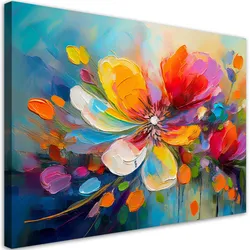 WANDBILD bunte blume
