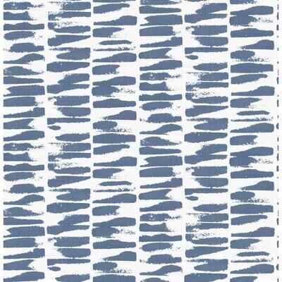 A-Street Prints Myrtle Indigo Abstract Stripe Wallpaper