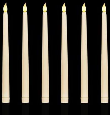 Inspired Living Battery Operated Flameless LED Candles With Warm White Flickering Light For Home And Holiday Decor b 3 pack