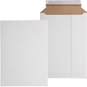 Böttcher-AG Versandtaschen A4+, weiß, ohne Fenster, haftklebend, Vollpappe, 100 Stück