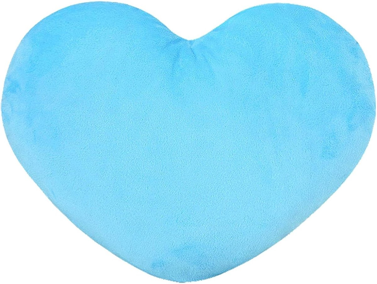 Blauw Hartvormig Sierkussen van Premium PP Katoen en Polyester - 15 cm