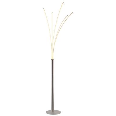 GLOBO LIGHTING LED Stehlampe "BIZZY", nickel matt, Leuchten, Stehleuchte/Wohnzimmer/Schlafzimmer/Flur, LED Stehlampe