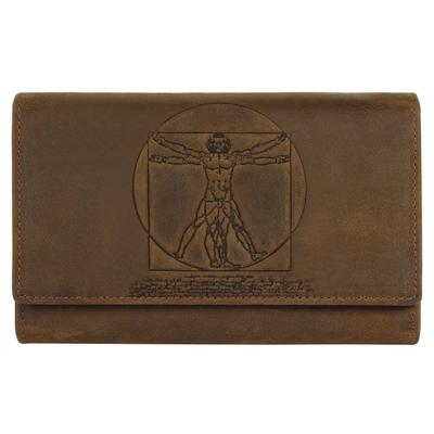 Geldbörse LANDLEDER "LANDLEDER Damen echt Leder", Damen, braun, Leder, Kleinlederwaren, echt Leder