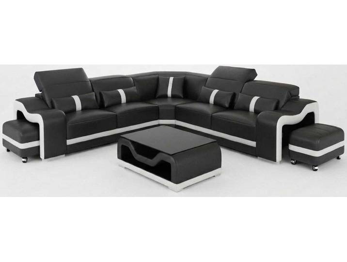 JVmoebel Ecksofa Luxus Schwarze Wohnlandschaft L Form Ecksofa Couchtisch Design Modern, 2 Teile, Special features