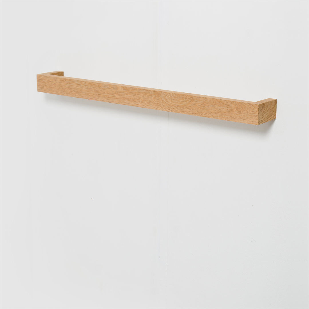 Brayden Studio Mendocino 72 cm 1 - Bar Wall Mounted Towel Bar Natural Oak 5cm H X 72cm L X 9cm D