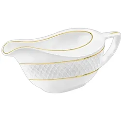 Wilmax England Wilmax Sauciere mit Goldrand, 230 ml Porzellan, 1er Set