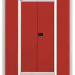 BISLEY Universal Flügeltürenschrank abschließbar - Stahlschrank mit 3-Punkt-Schloss & Flügeltüren - Aktenschrank aus Metall mit 4 Fachböden für 5