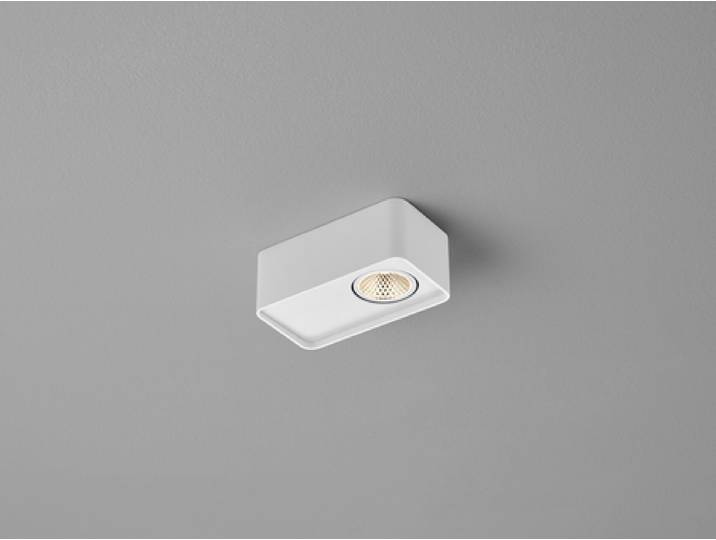 Helestra Deckenleuchte Cas 1-flammig - Mattweiß Clean, Minimali