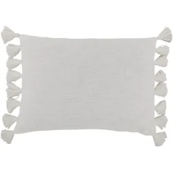 Chic Antique Aix Kissenbezug mit Quasten, L70/B50 cm, Weiß