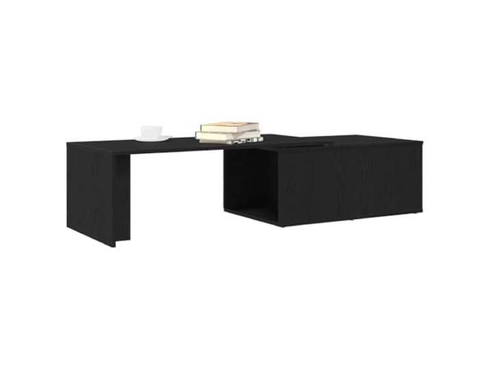 KTHLBRH Couchtisch Eiche Schwarz 150 x 50 x 35 cm Mehrschichtiges Holz, minimalistisches Design, einfache Montage, modernes Wohnzimmer
