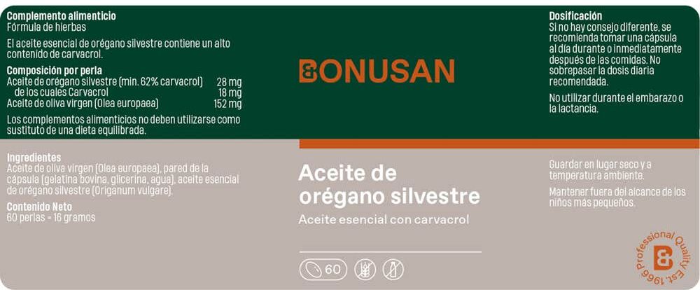 Bonusan Aceite de Oregano Silvestre 60 caps