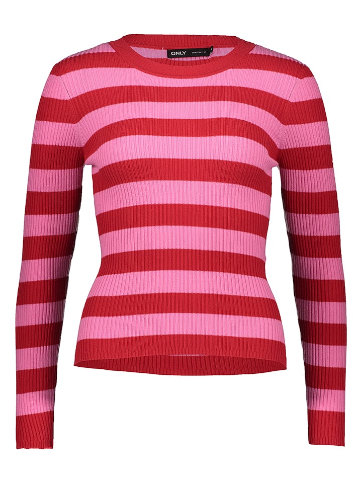 ONLY Pullover "Louisa" in Rot/ Rosa - XS