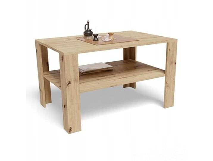 MATKAM Moderner Couchtisch B100 x T68 x H60 cm, Minimalistisches Design für Ihr Zuhause, Hochwertige Verarbeitung, einfache Montage (Artisan Eiche)