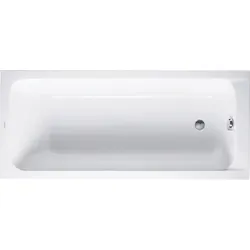 Duravit D-Code Badewanne, 1600x700mm, Rechteckig, Einbauversion, 100 Liter, 1 Rückenschräge, weiß, 700096000000000