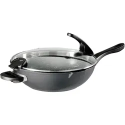 Stoneline Wok 32cm, Pfanne + Kochtopf, Grau