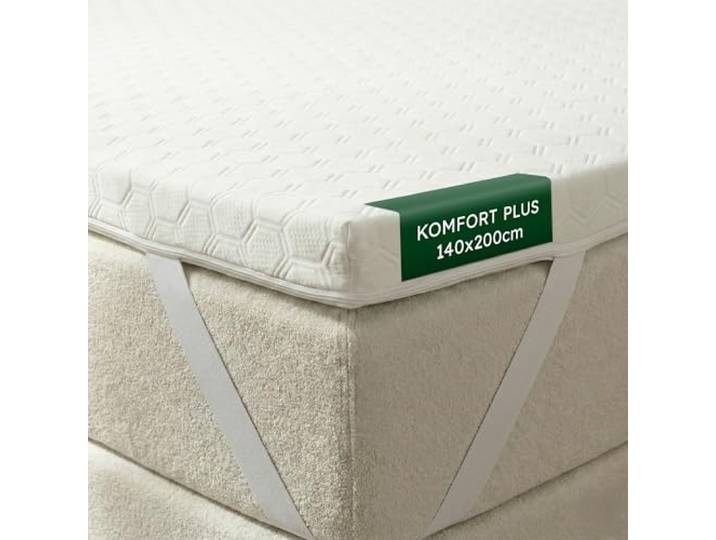 Wendre Kaltschaum Matratzentopper 140x200 – 7 cm, fest H3, Comfort Plus Fest (H3) mit Eckgummis, atmungsaktiv, waschbarer Bezug, OEKO-TEX, hergestellt in der EU