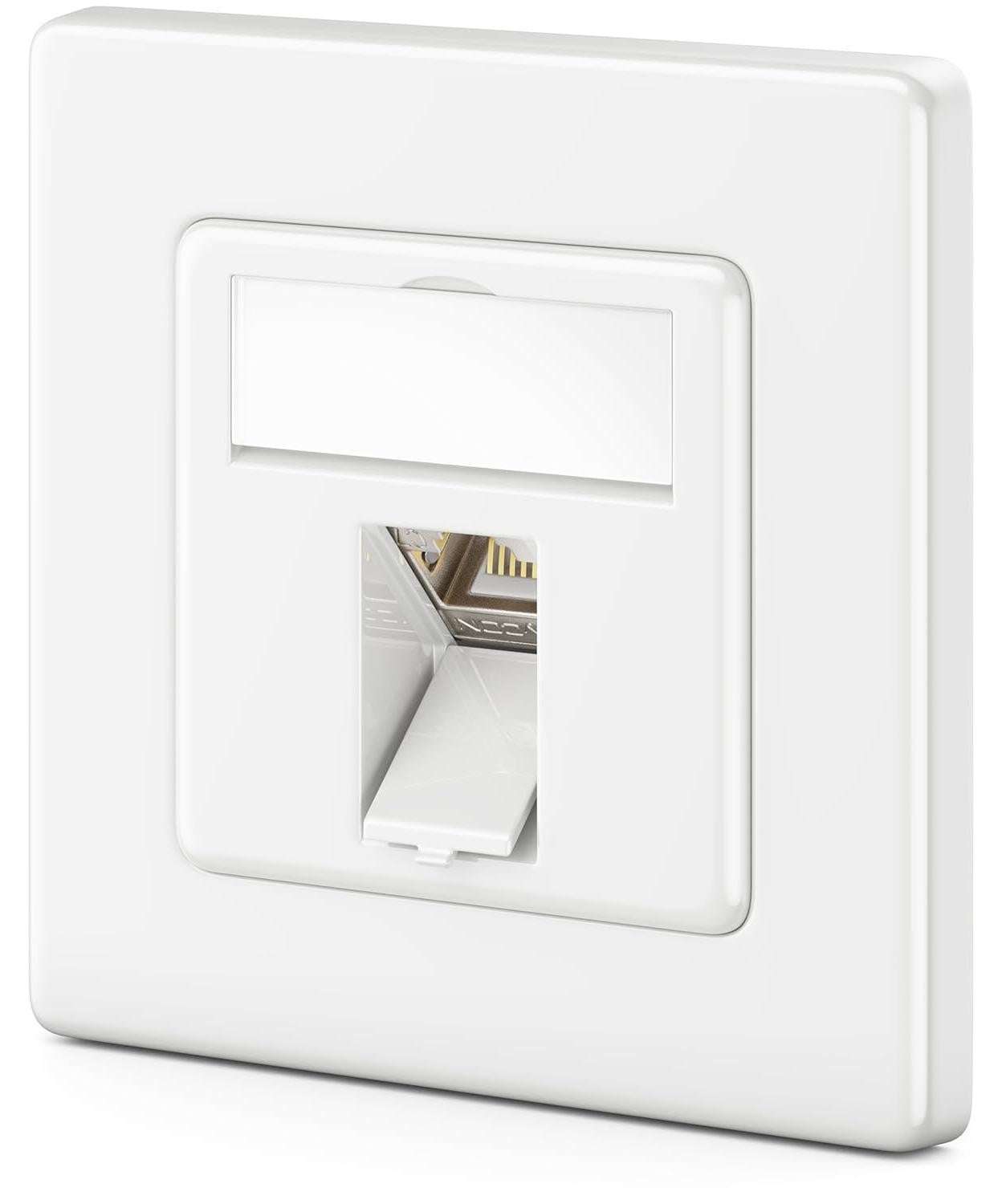 Netwerkwandcontactdoos Rj45 Keystone Cat7 Wit