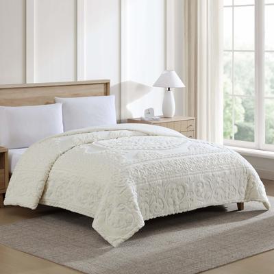 Beatrice Home Fashions Emblem Chenille 3PC Comforter Set