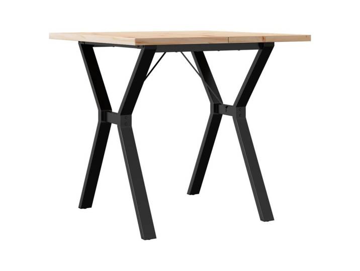 vidaXL Esstisch Esstisch Y-Gestell 80x80x75,5 cm Massivholz Kiefer & Stahl (1-St)