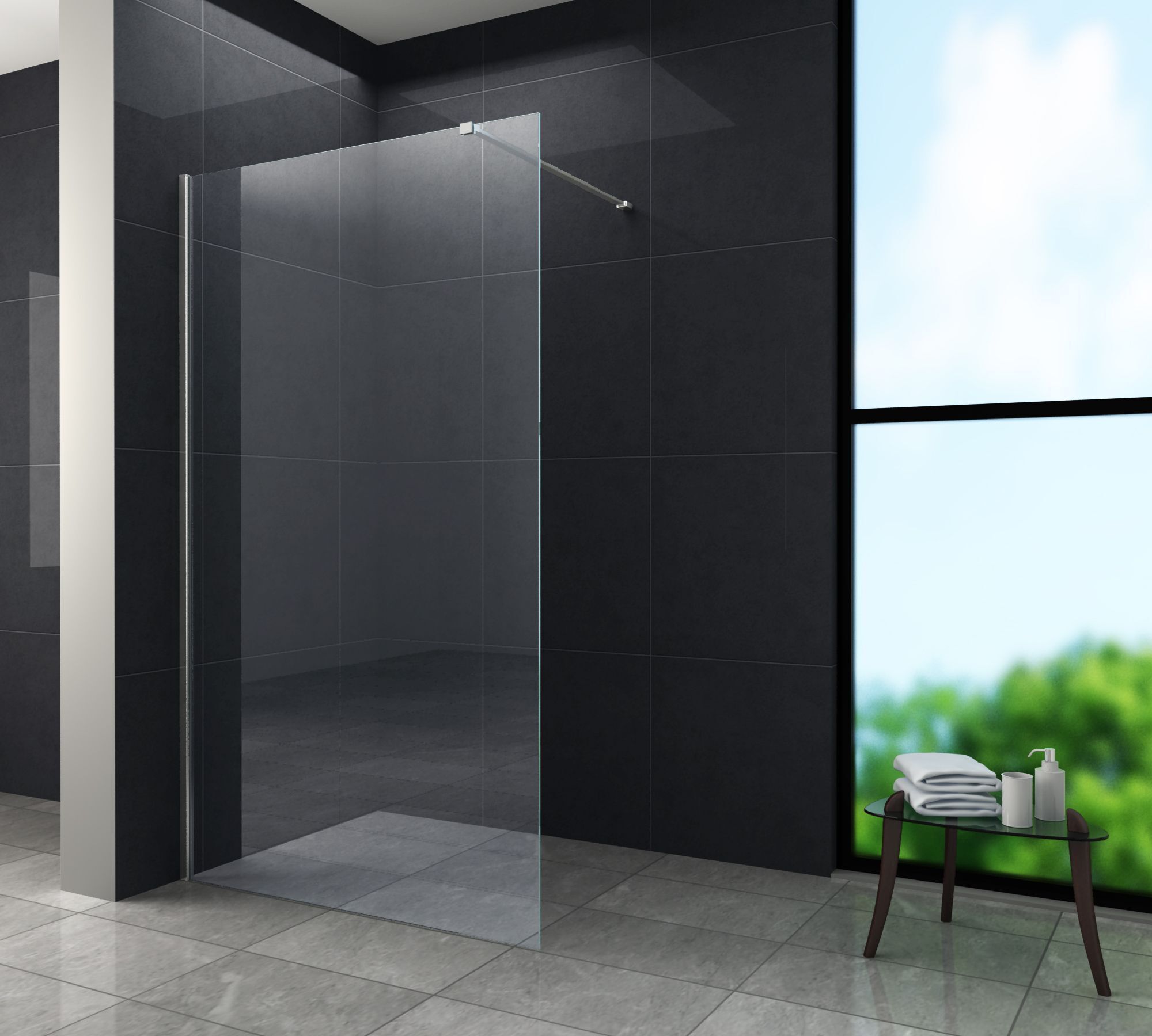 10 mm Duschwand AQUOS 110 x 200 cm
