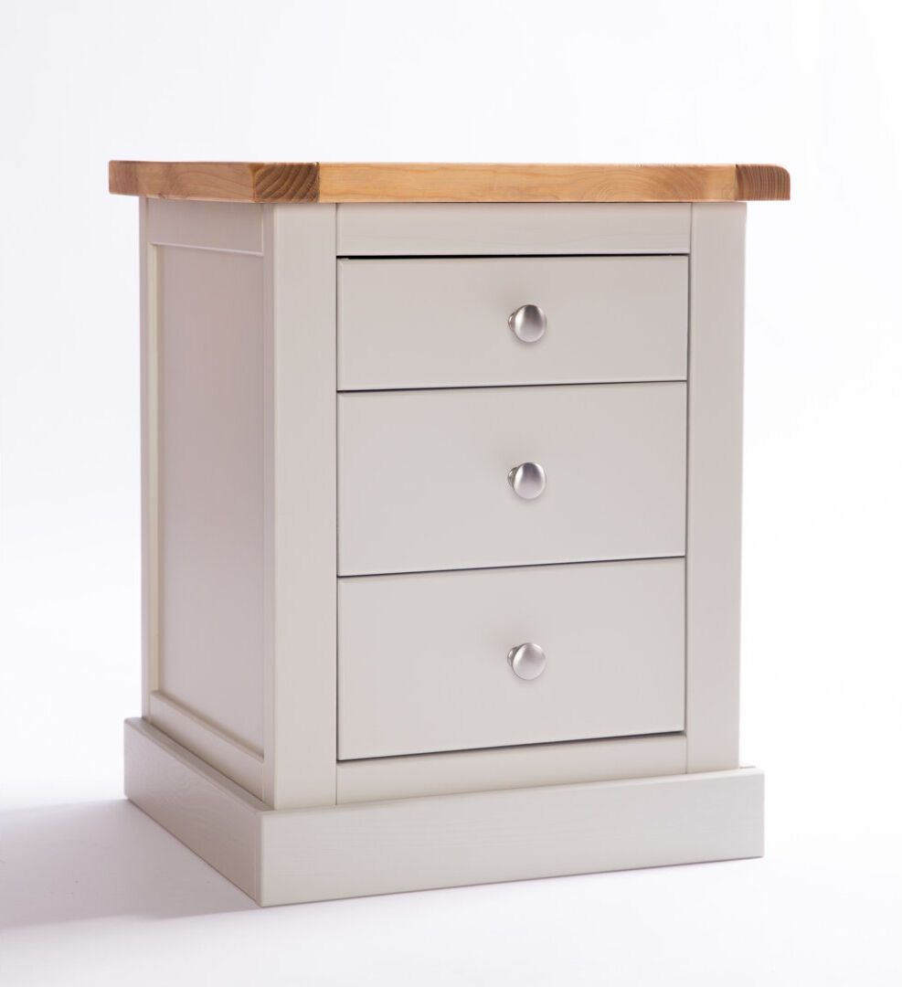 August Grove Orson 45 cm W Bedside Table Grey 56cm H X 45cm W X 40cm D