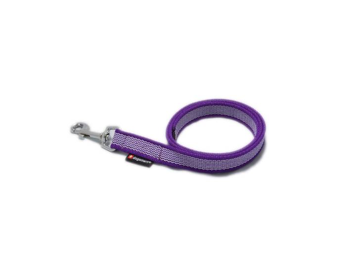 Hundeleine gummiert 6 m / 20 mm mit Handschlaufe , lila (violett), B:2cm L:6m, Polyester, Leinen, Hundeleine