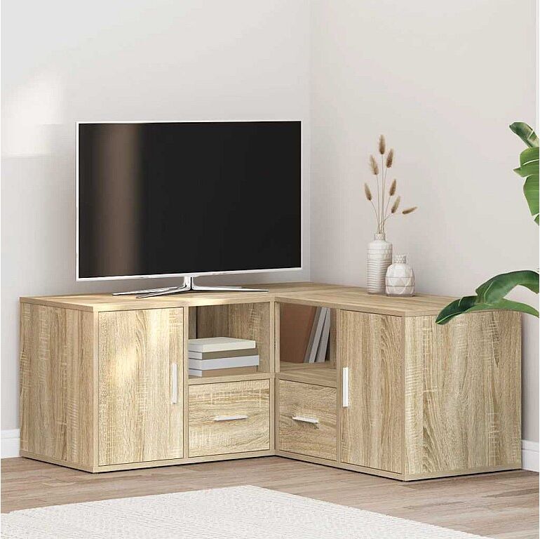 vidaxl Mueble de esquina madera ingeniería roble Sonoma 160x40x45 cm