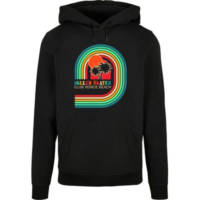 Rundhalspullover MISTERTEE "MisterTee Herren Roller Skater Hoody", Herren, Gr. M, schwarz, 100% Baumwolle, mehrfarbig, normal, ohne Ausschnitt, Pullover Rundhalspullover