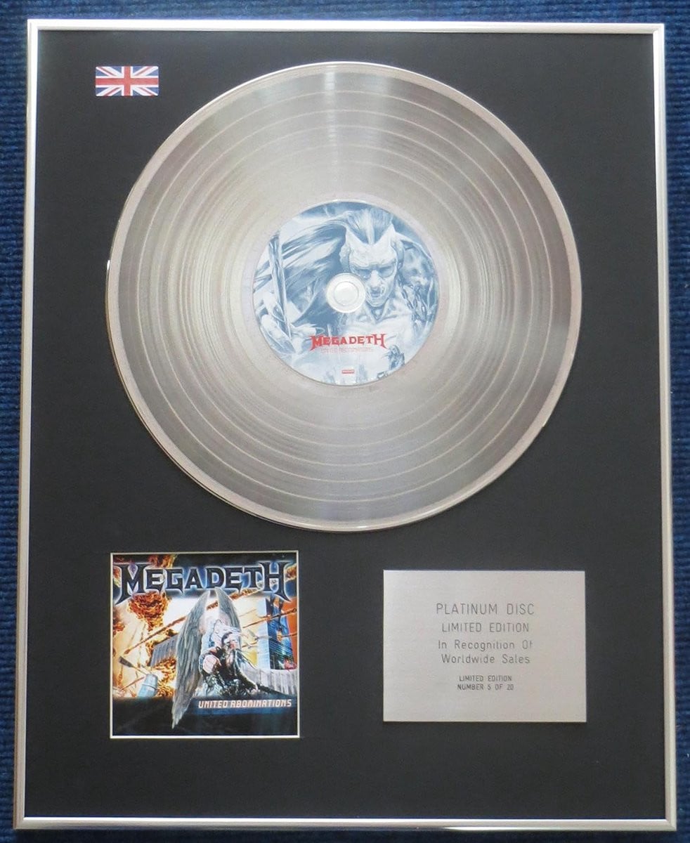 Platinum CD Presentatie Muziek Memorabilia Decoratie Muur Limited Edition Zwart 40 x 50 cm