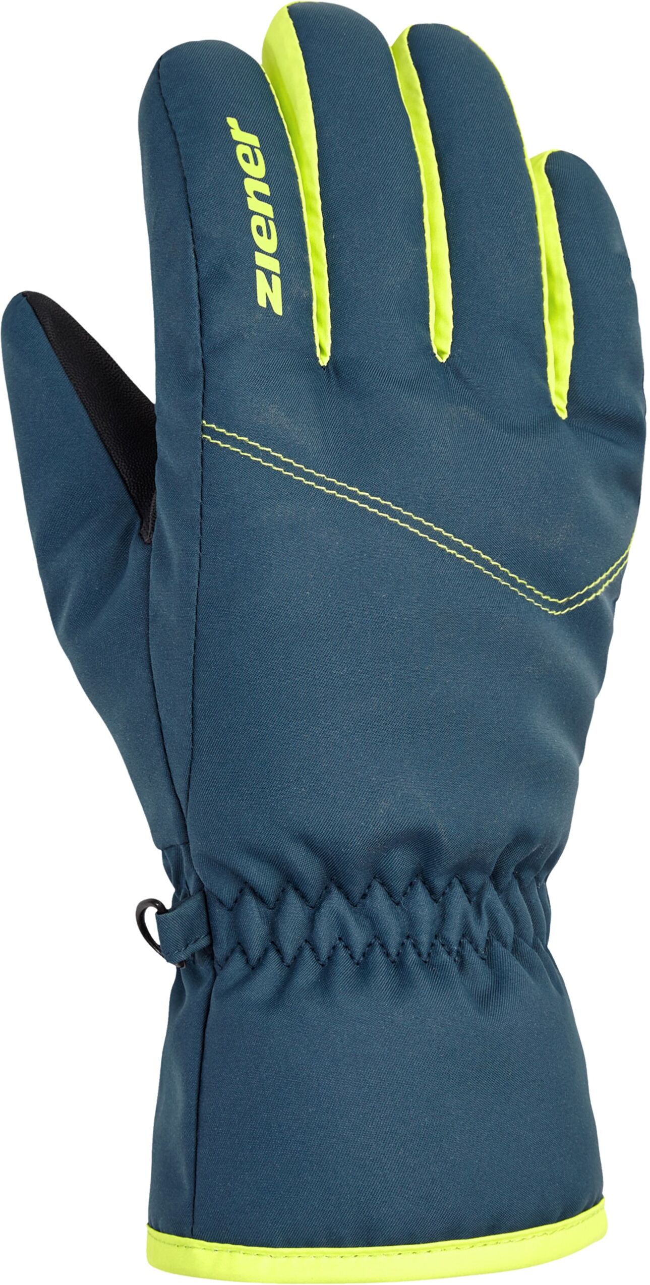 Skihandschuhe ZIENER "ZI - 1785", Kinder, Gr. XS, grün (hale navy.lime grün), Kunstfaser, Handschuhe Skihandschuhe hale navy.lime grün XS