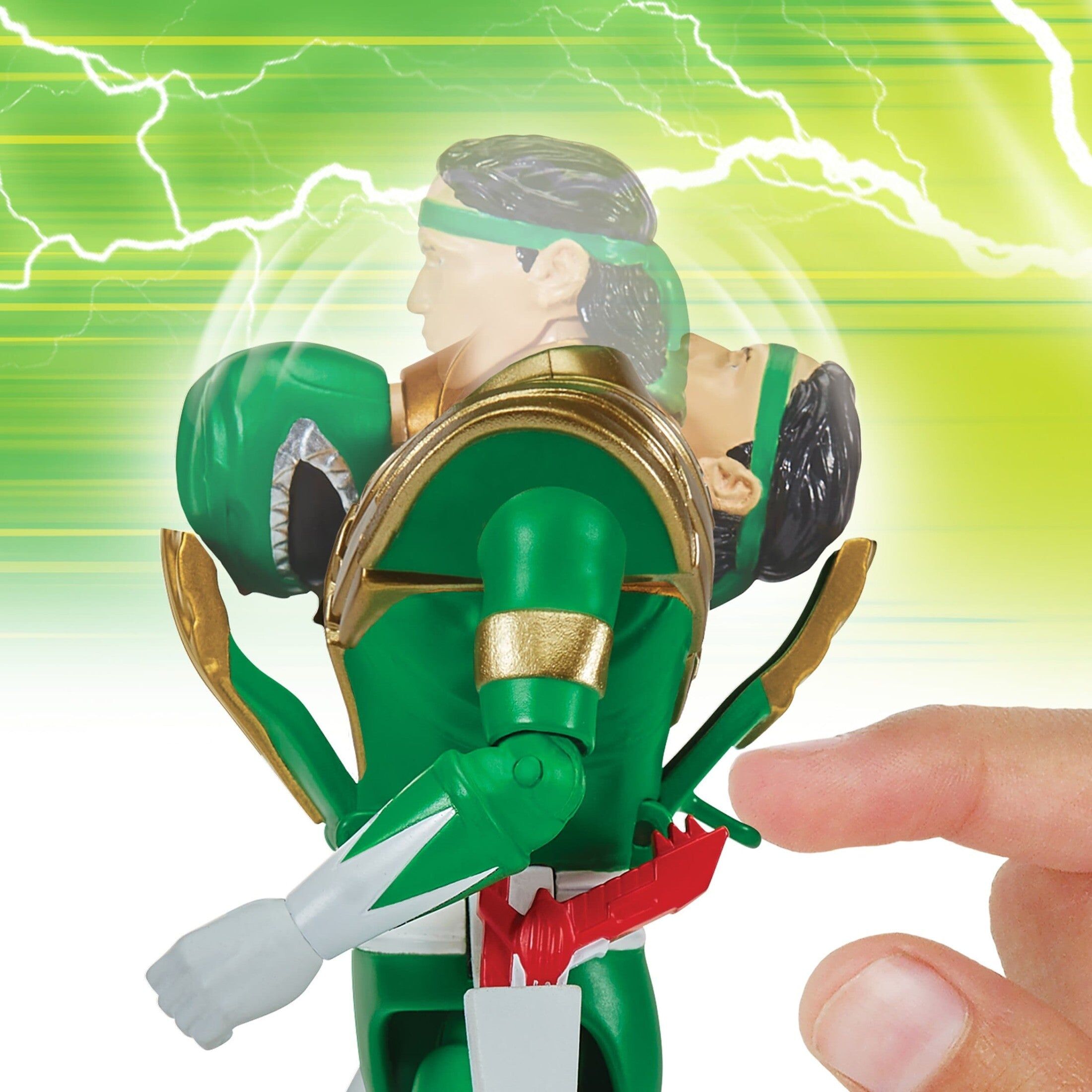 Mighty Morphin Power Rangers Re-Ignition Auto-Morphin Green Ranger Action Figure by Playmates Toys - 15 cm / 6 in - Green