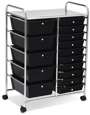 15 Drawer Rolling Storage Cart Storage Drawer Trolley